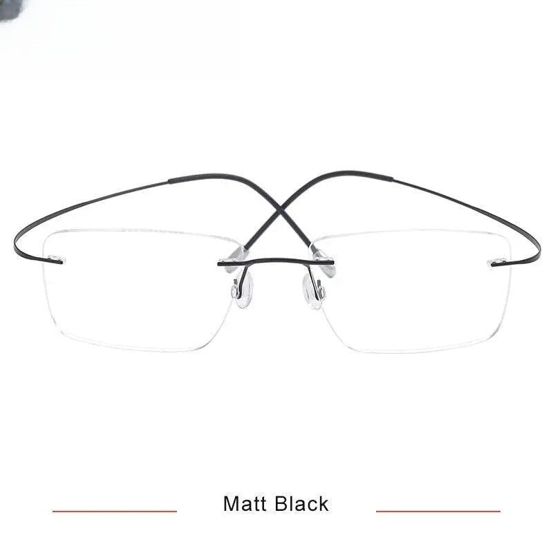 Men's Square Rimless Titanium Prescription Glasses Kr16064 — view 7 | Rx Spectacle