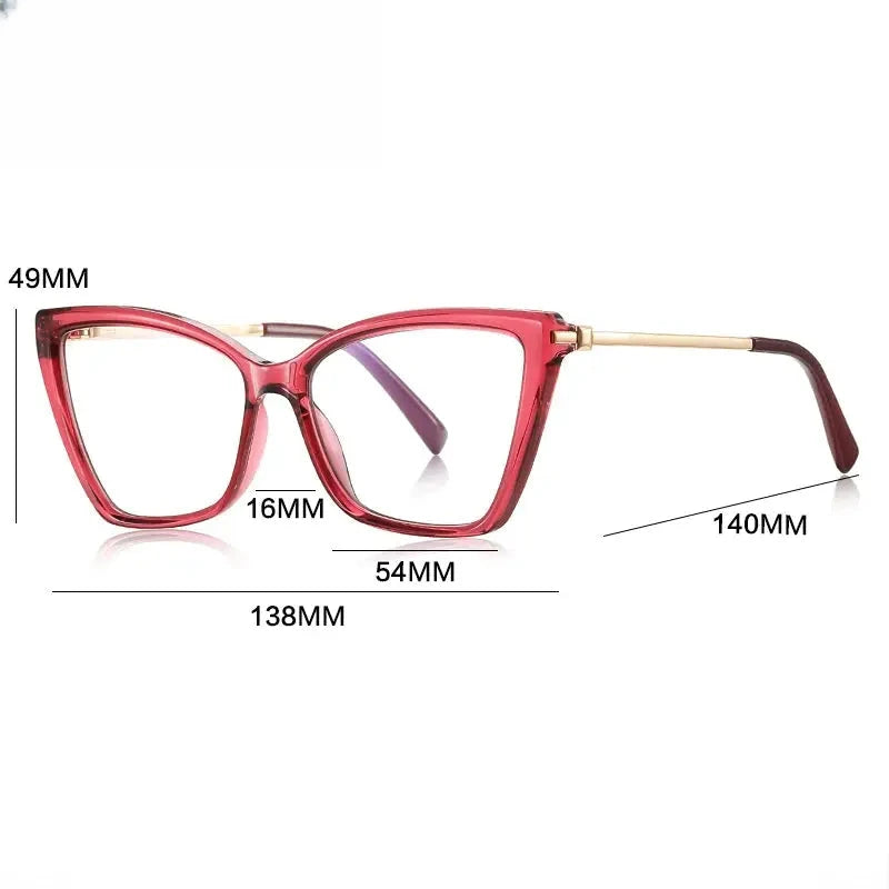 Women's Cat Eye Full Rim Titanium Reading Glasses Gx2234 — view 2 | Rx Spectacle