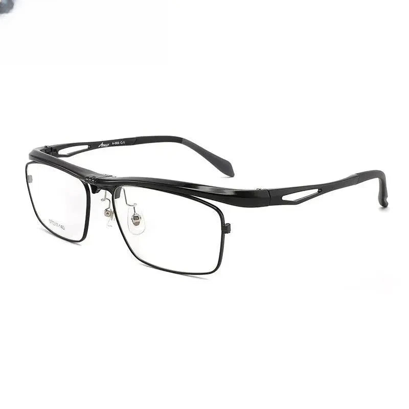 Unisex Square Full Rim Titanium Prescription Glasses 72969 — view 3 | Rx Spectacle