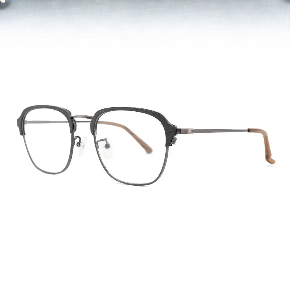 Unisex Square Full Rim Titanium Prescription Glasses 81204 — view 1 | Rx Spectacle