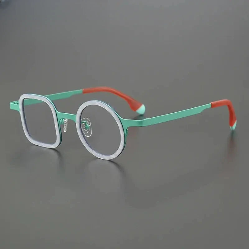 Women's Square Full Rim Titanium Prescription Glasses Gxyj185886 — view 1 | Rx Spectacle