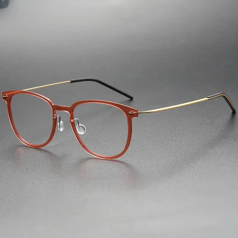 Women's Square Full Rim Titanium Prescription Glasses 316549 — view 5 | Rx Spectacle