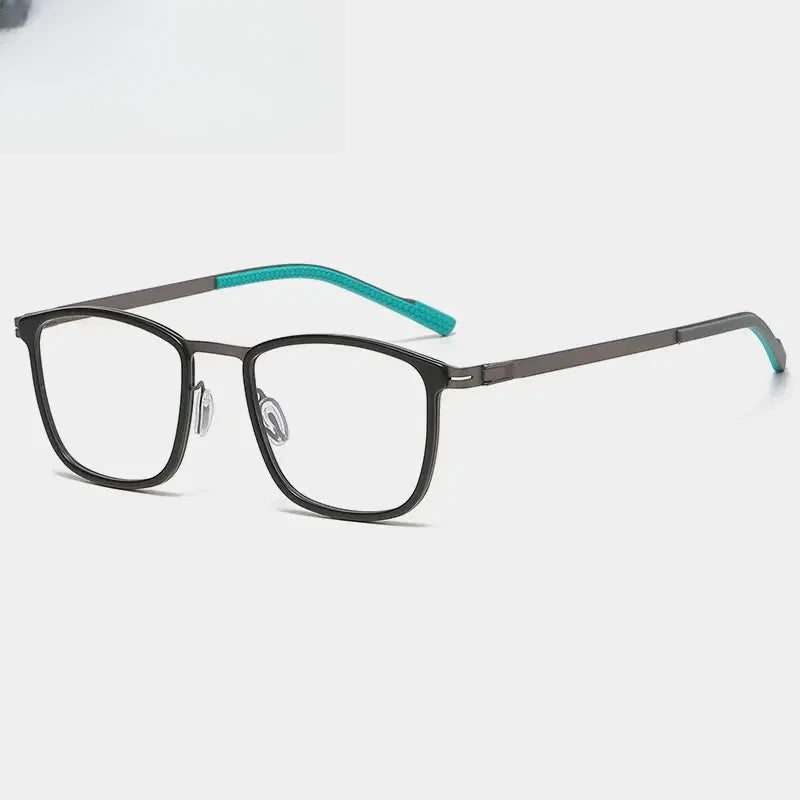Unisex Square Full Rim Alloy Screwless Prescription Glasses Gxyj1152 — view 8 | Rx Spectacle
