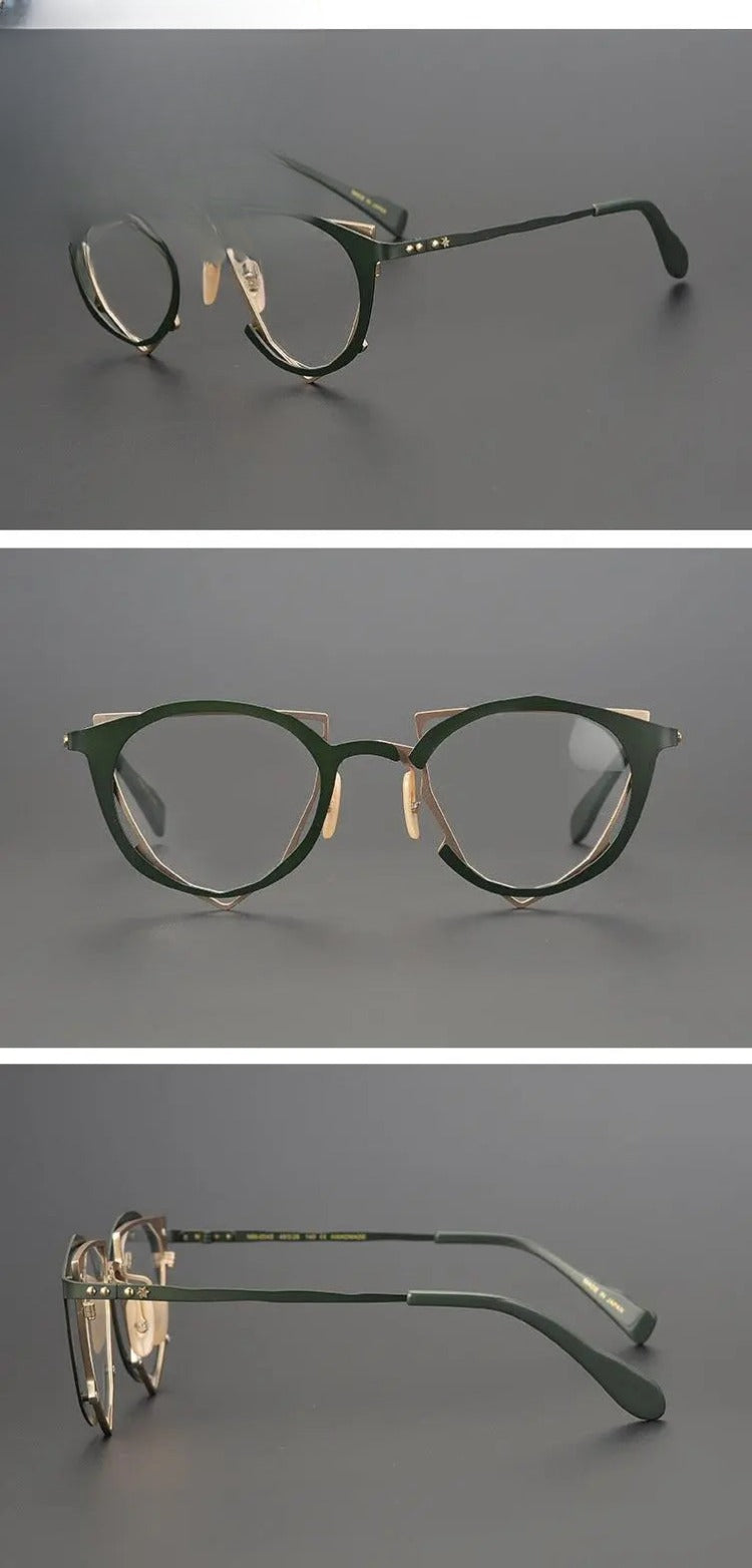 Unisex Triangle Full Rim Alloy Prescription Glasses Gxyj535 — view 15 | Rx Spectacle