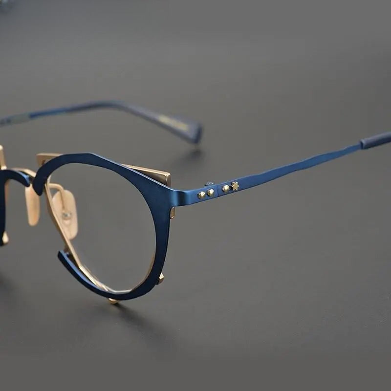 Unisex Triangle Full Rim Alloy Prescription Glasses Gxyj535 — view 6 | Rx Spectacle