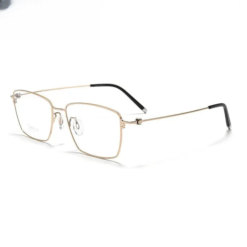 Men's Square Full Rim Titanium Prescription Glasses 750058 — view 6 | Rx Spectacle
