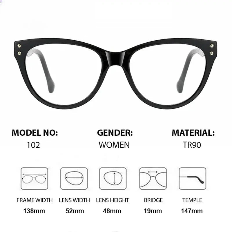 Women's Cat Eye Full Rim Titanium Prescription Glasses 774102 — view 2 | Rx Spectacle
