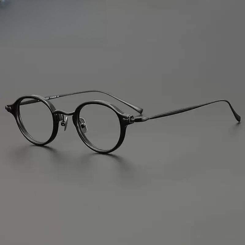 Unisex Round Full Rim Titanium Prescription Glasses Gxyj890 — view 8 | Rx Spectacle