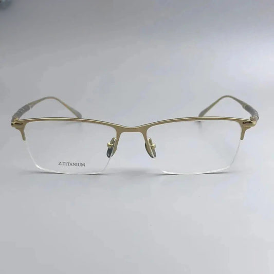 Men's Polygon Semi-Rimless Titanium Prescription Glasses 827061 — view 1 | Rx Spectacle