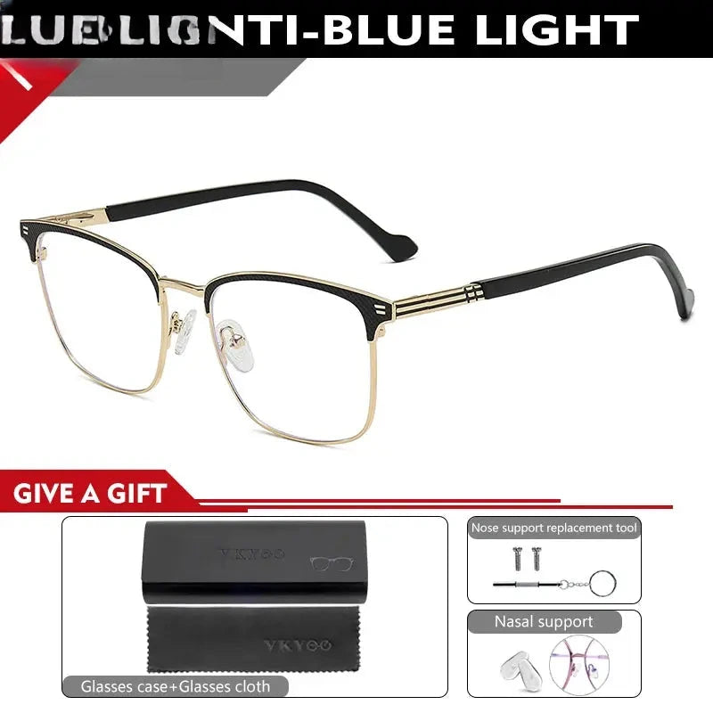 Unisex Square Full Rim Alloy Reading Glasses 779002 — view 4 | Rx Spectacle