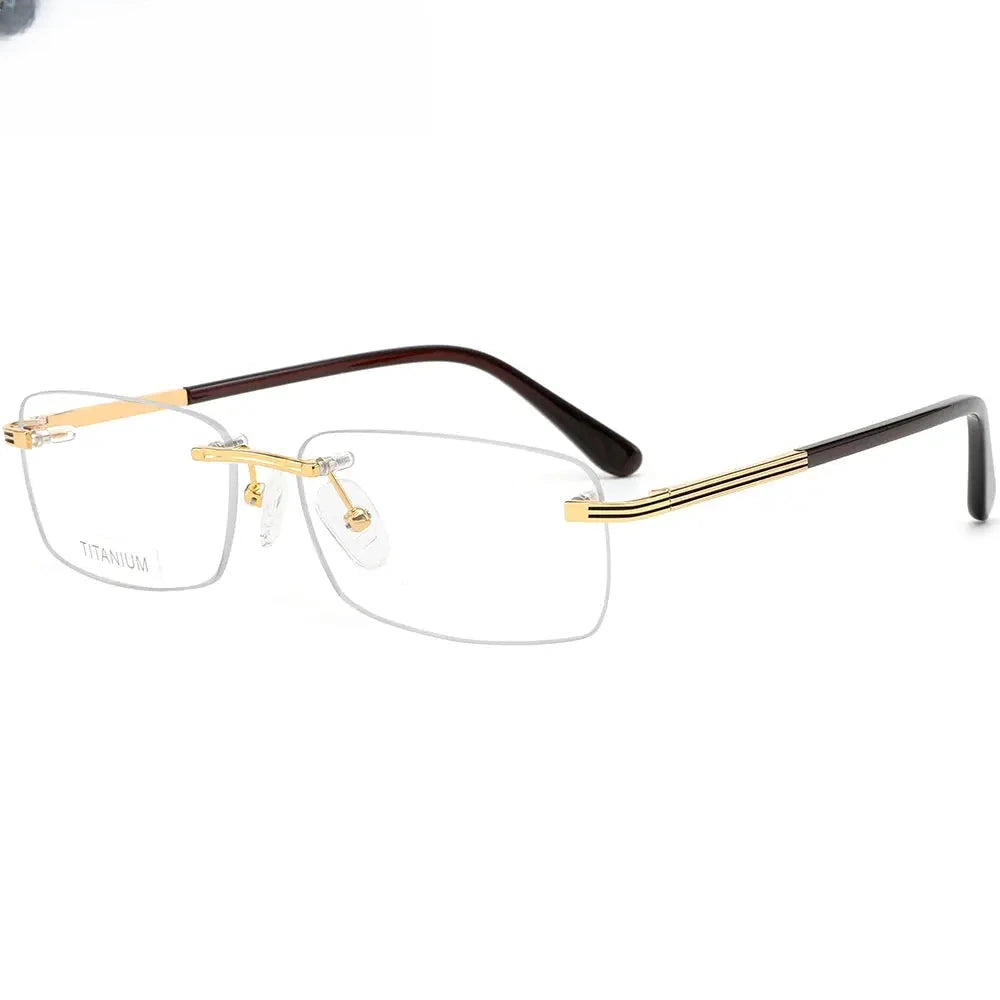 Women's Square Rimless Titanium Prescription Glasses 3887360 — view 1 | Rx Spectacle