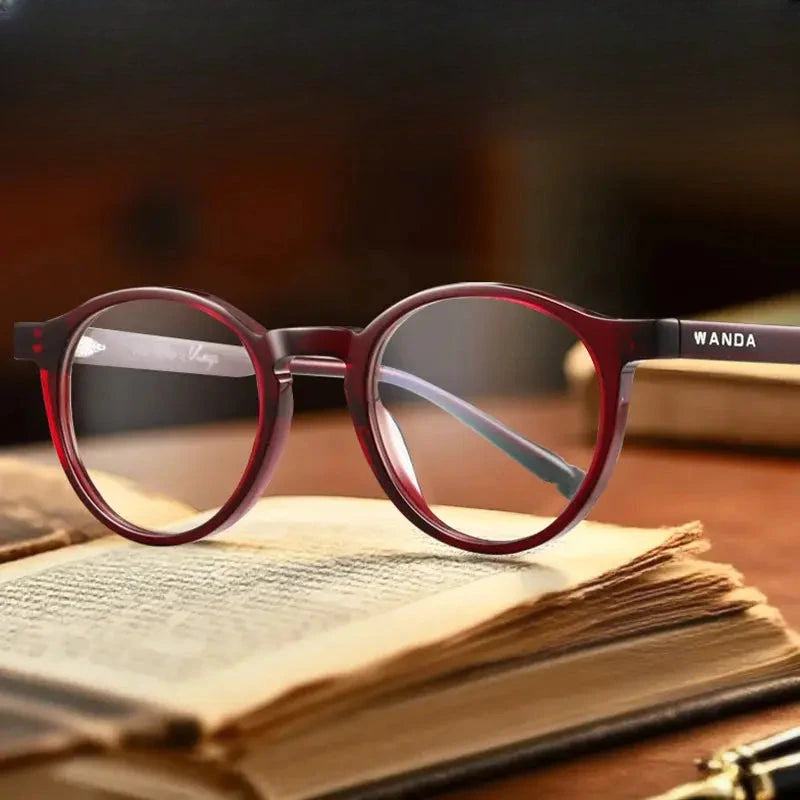 Women's Round Full Rim Acetate Prescription Glasses 22243 — view 1 | Rx Spectacle