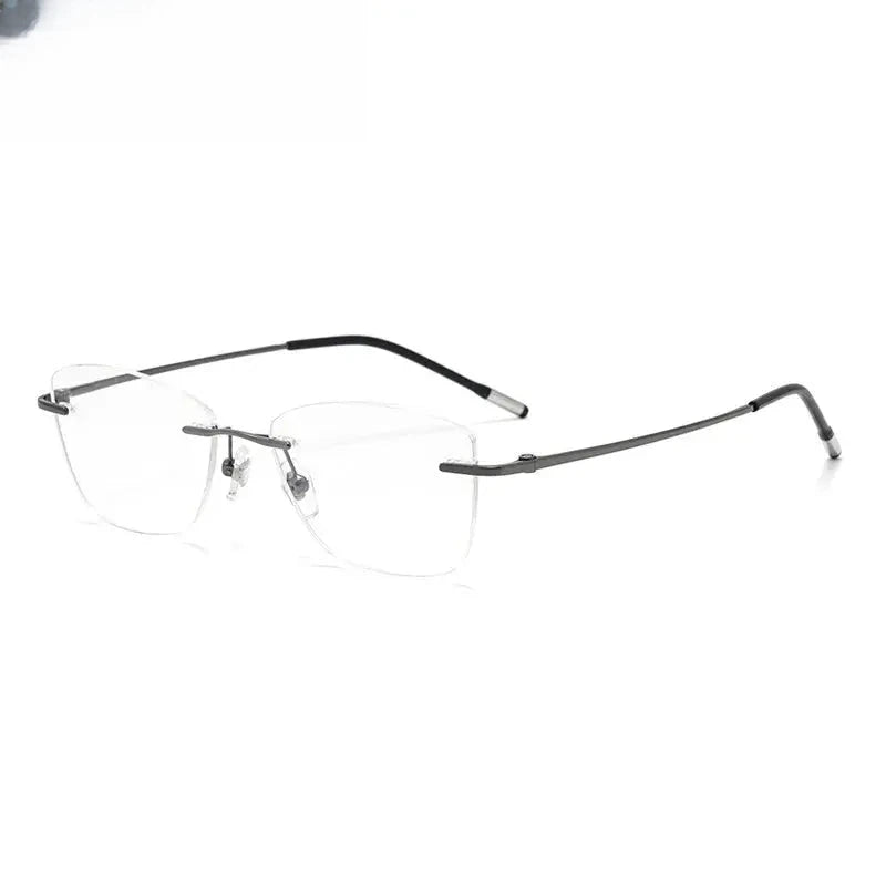 Women's Cat Eye Rimless Titanium Reading Glasses 941022 — view 5 | Rx Spectacle