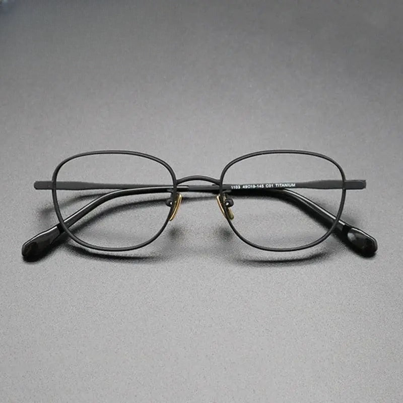 Unisex Square Full Rim Titanium Prescription Glasses Gxyj616 — view 8 | Rx Spectacle