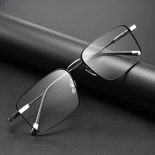 Men's Polygon Full Rim Titanium Prescription Glasses 582802 — view 1 | Rx Spectacle