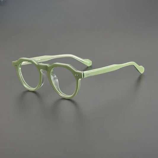 Unisex Round Full Rim Acetate Flat Top Prescription Glasses Gxyj1141 — view 1 | Rx Spectacle
