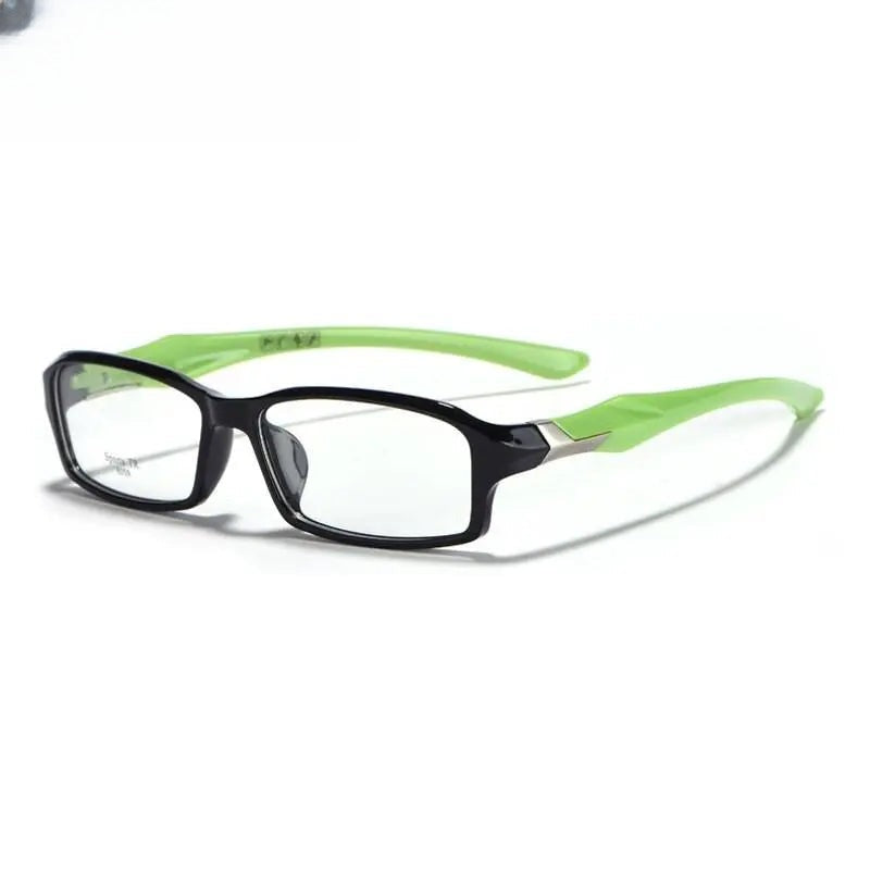 Men's Rectangular Full Rim Titanium Sports Glasses 6059 — view 6 | Rx Spectacle