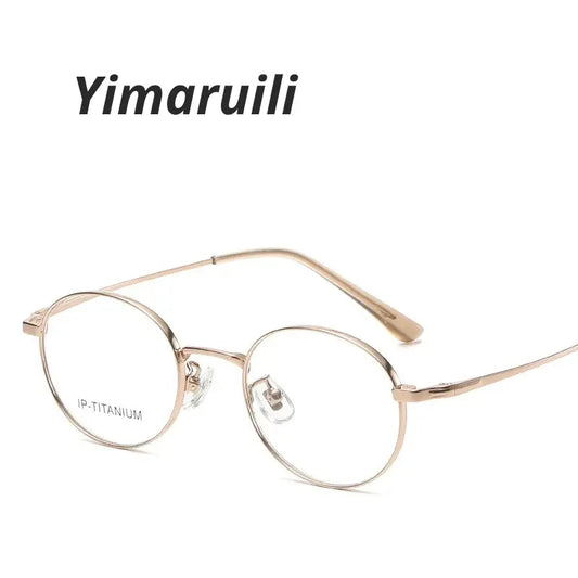 Women's Oval Full Rim Titanium Prescription Glasses 698521 — view 1 | Rx Spectacle