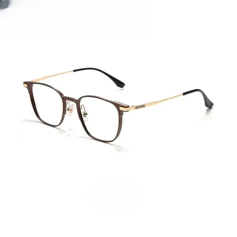 Men's Square Full Rim Titanium Prescription Glasses 28559 — view 4 | Rx Spectacle