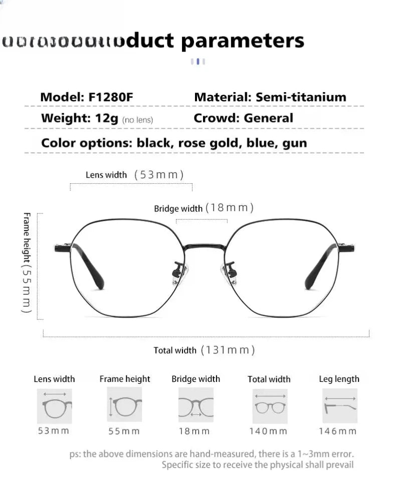 Women's Square Full Rim Titanium Reading Glasses 621280 — view 2 | Rx Spectacle
