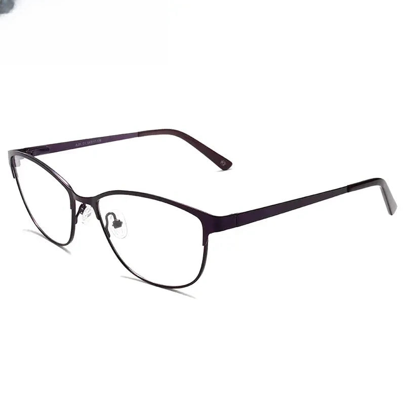 Women's Cat Eye Full Rim Alloy Prescription Glasses 41151 — view 7 | Rx Spectacle