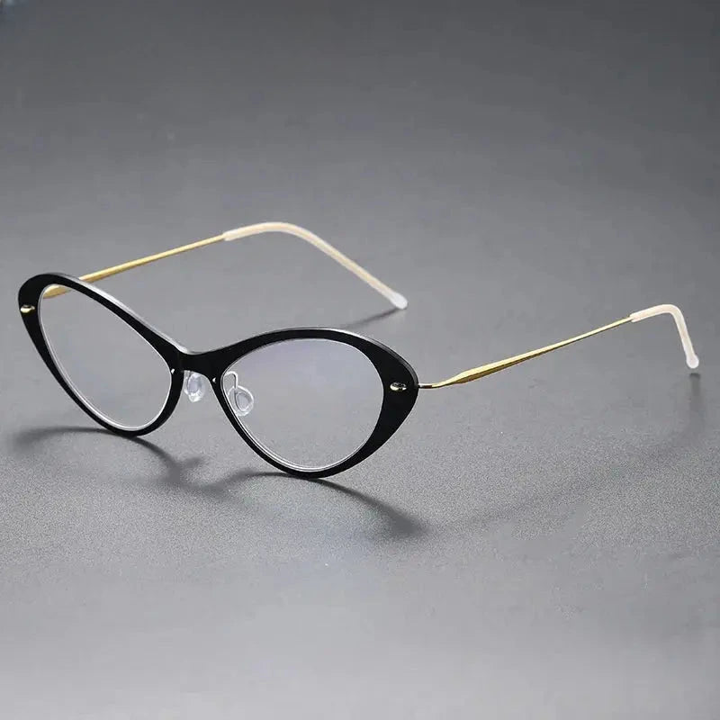 Women's Cat Eye Full Rim Titanium Prescription Glasses 316550 — view 3 | Rx Spectacle