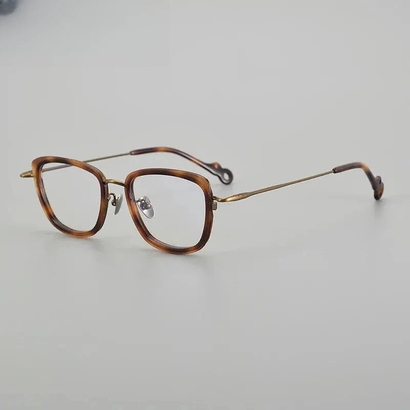 Unisex Square Full Rim Titanium Prescription Glasses 775965 — view 5 | Rx Spectacle