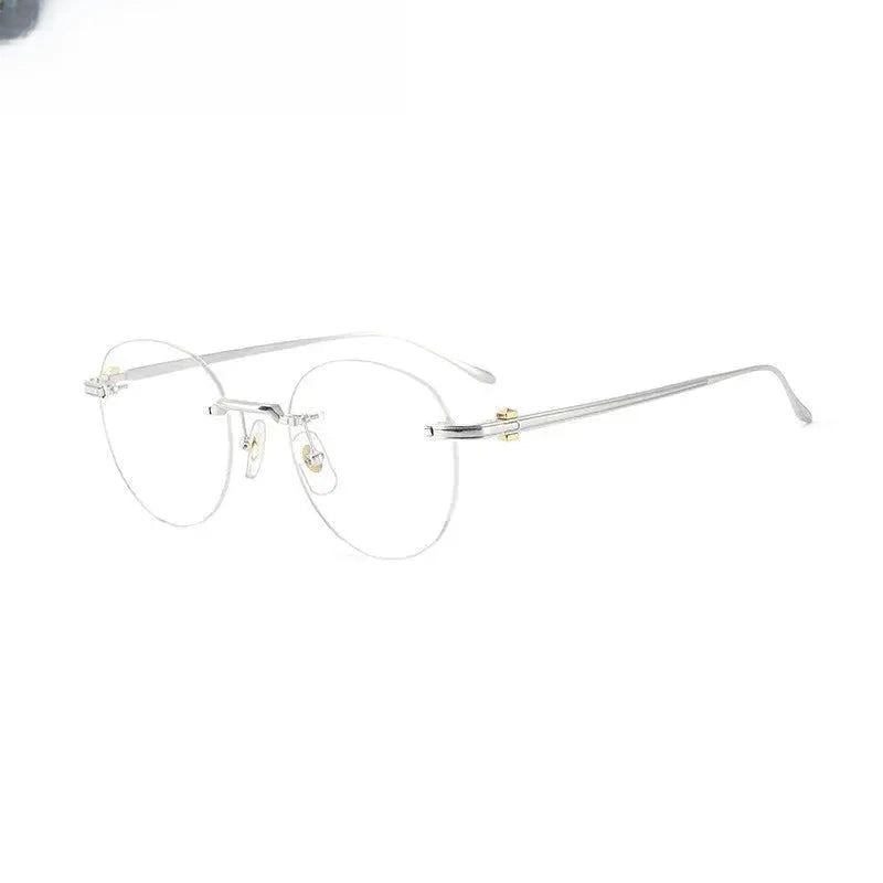 Women's Round Rimless Titanium Prescription Glasses 310293 — view 5 | Rx Spectacle