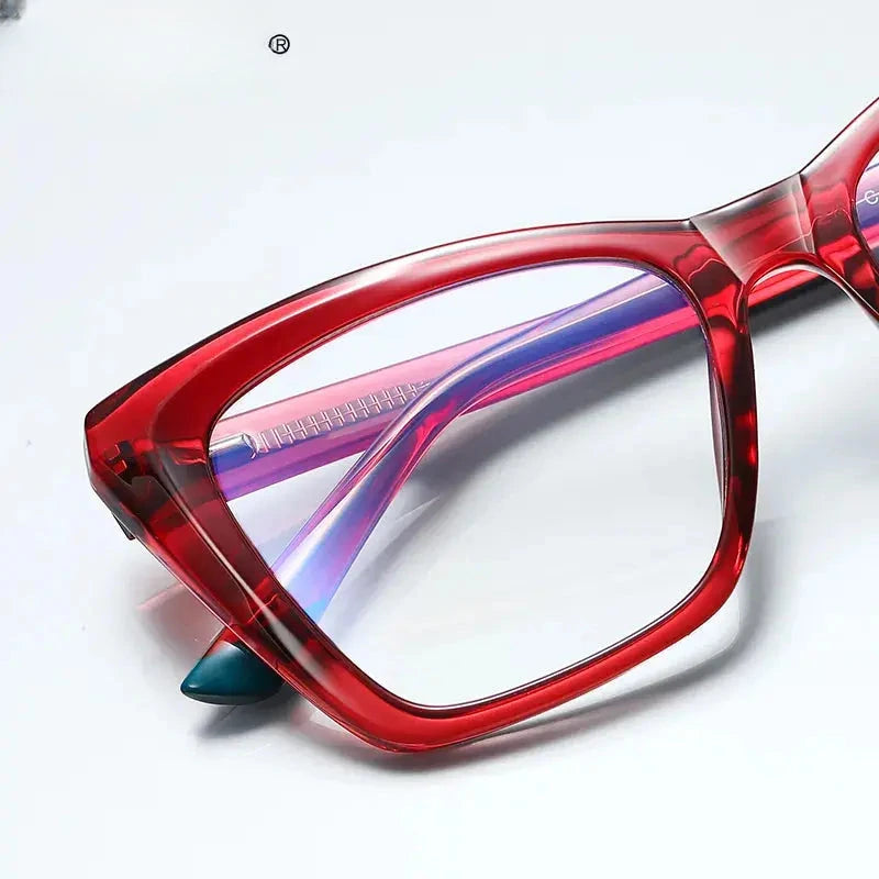 Women's Square Full Rim Titanium Reading Glasses 2150 — view 2 | Rx Spectacle