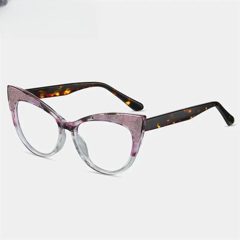 Women's Cat Eye Full Rim Titanium Prescription Glasses 87274 — view 7 | Rx Spectacle