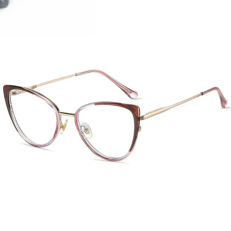 Women's Cat Eye Full Rim Titanium Prescription Glasses 887241 — view 3 | Rx Spectacle