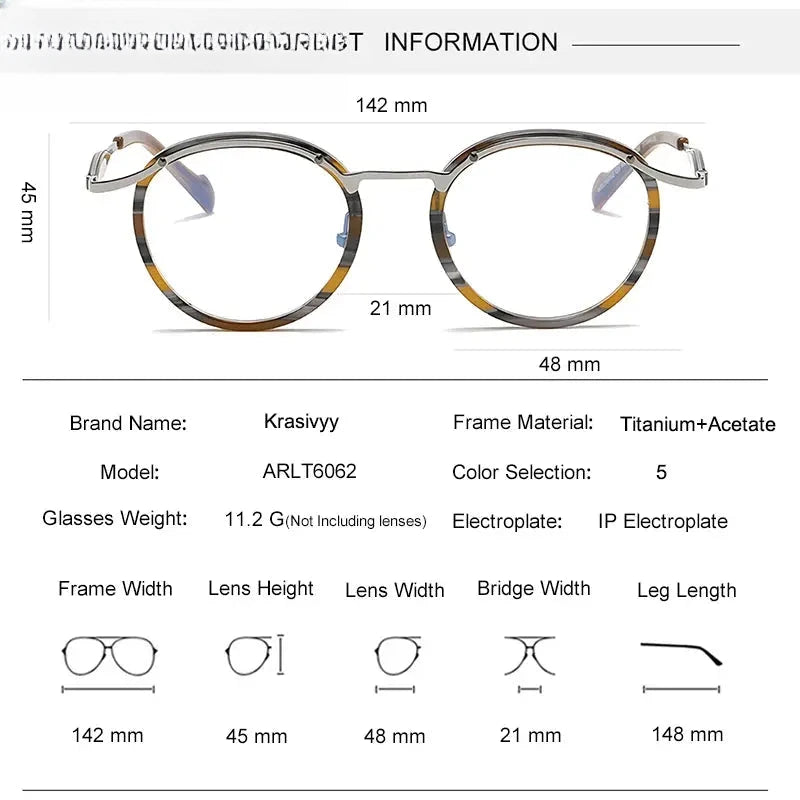 Unisex Oval Full Rim Titanium Prescription Glasses 46062 — view 2 | Rx Spectacle