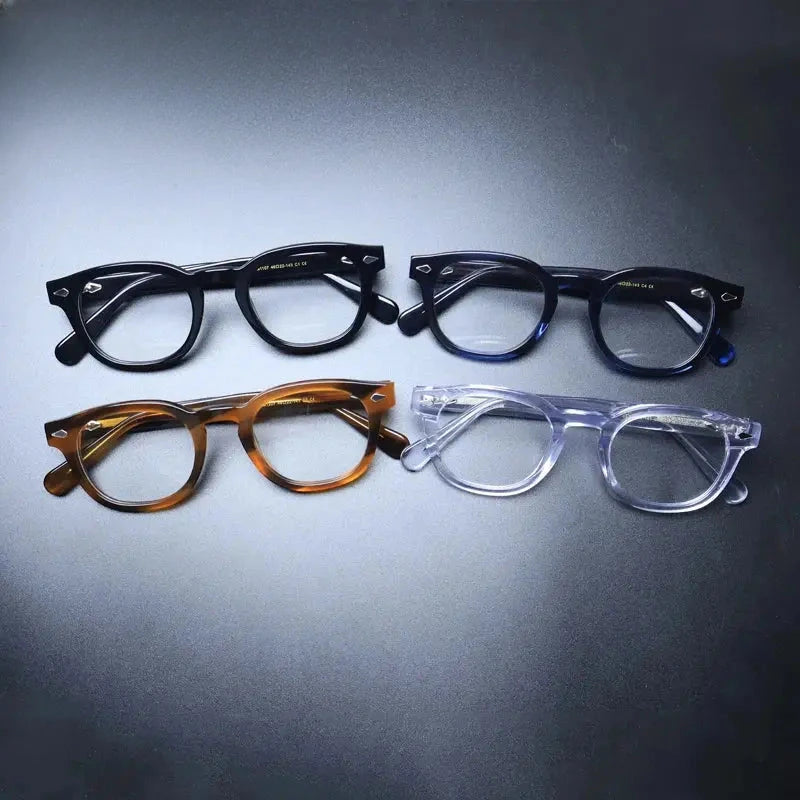 Unisex Round Full Rim Acetate Clip-On Prescription Glasses 1237 — view 3 | Rx Spectacle
