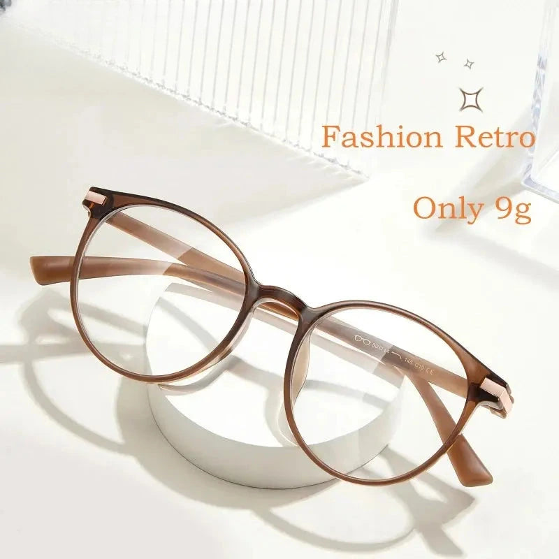 Unisex Round Full Rim TR90 Prescription Glasses Y01151 — view 1 | Rx Spectacle