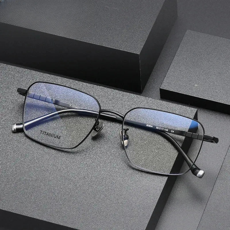 Men's Polygon Full Rim Titanium Prescription Glasses 80904 — view 1 | Rx Spectacle