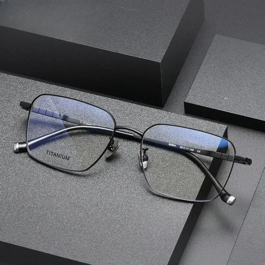 Men's Polygon Full Rim Titanium Prescription Glasses 80904 — view 1 | Rx Spectacle