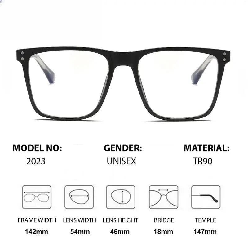 Men's Square Full Rim Titanium Prescription Glasses 720236 — view 2 | Rx Spectacle