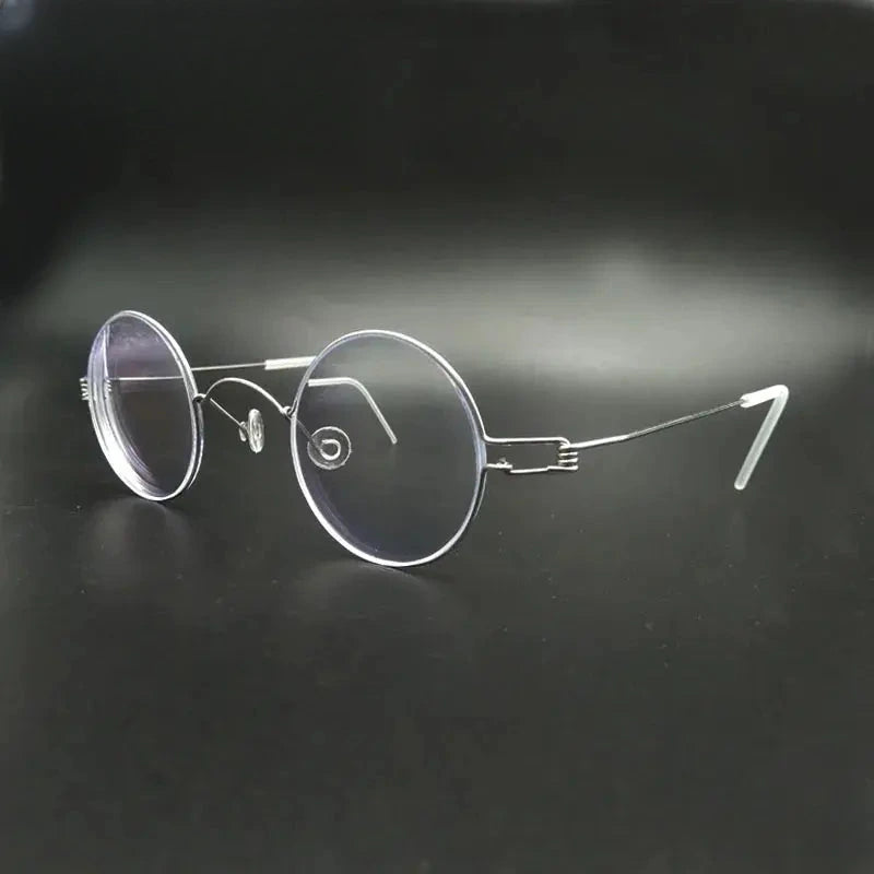 Unisex Round Full Rim Stainless Steel Prescription Glasses Y3030 — view 2 | Rx Spectacle
