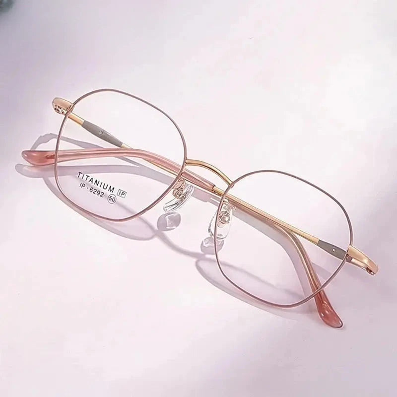 Unisex Polygon Full Rim Titanium Prescription Glasses 406292 — view 1 | Rx Spectacle