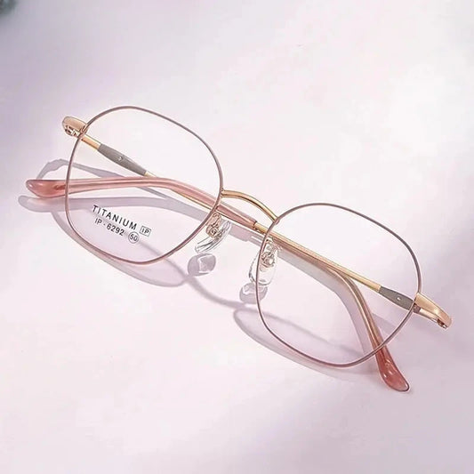 Unisex Polygon Full Rim Titanium Prescription Glasses 406292 — view 1 | Rx Spectacle