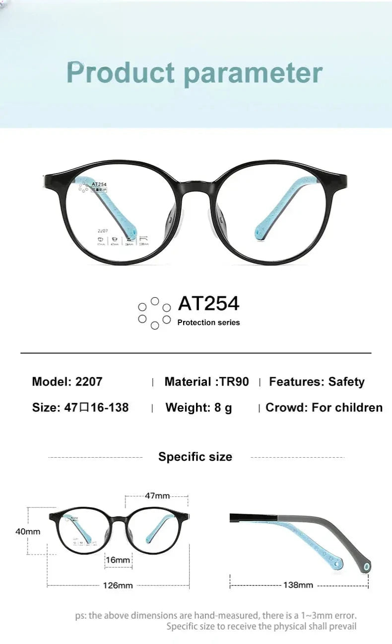 Unisex Round Full Rim Titanium Prescription Glasses 42207 — view 2 | Rx Spectacle