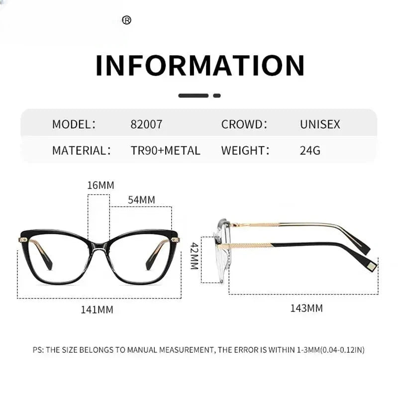 Women's Butterfly Full Rim TR90 Reading Glasses 582007 — view 2 | Rx Spectacle