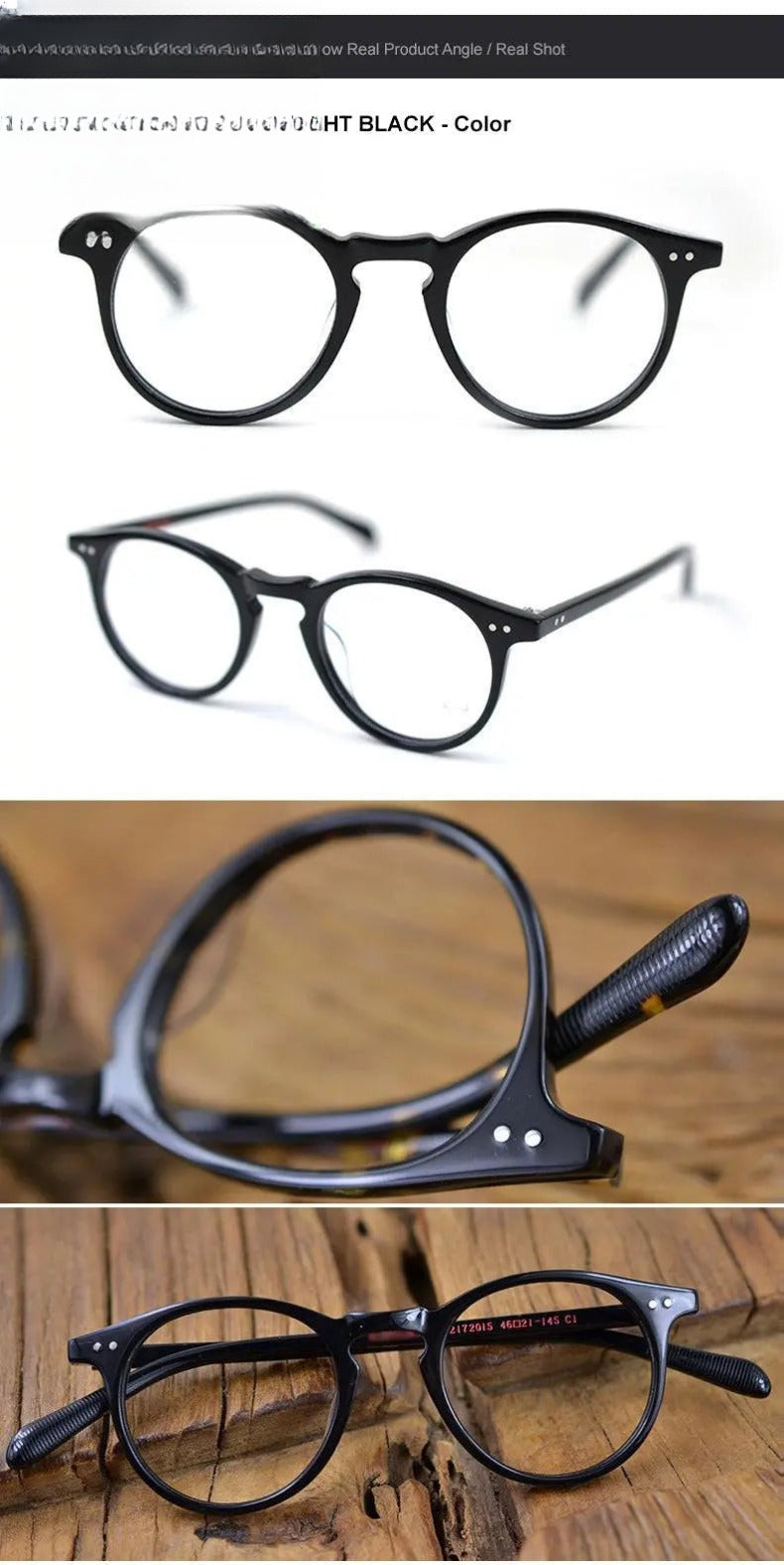 Men's Round Full Rim Acetate Prescription Glasses 2172015 — view 19 | Rx Spectacle