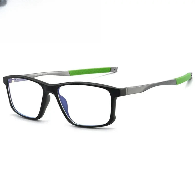Unisex Square Full Rim Titanium Prescription Glasses 885827 — view 3 | Rx Spectacle
