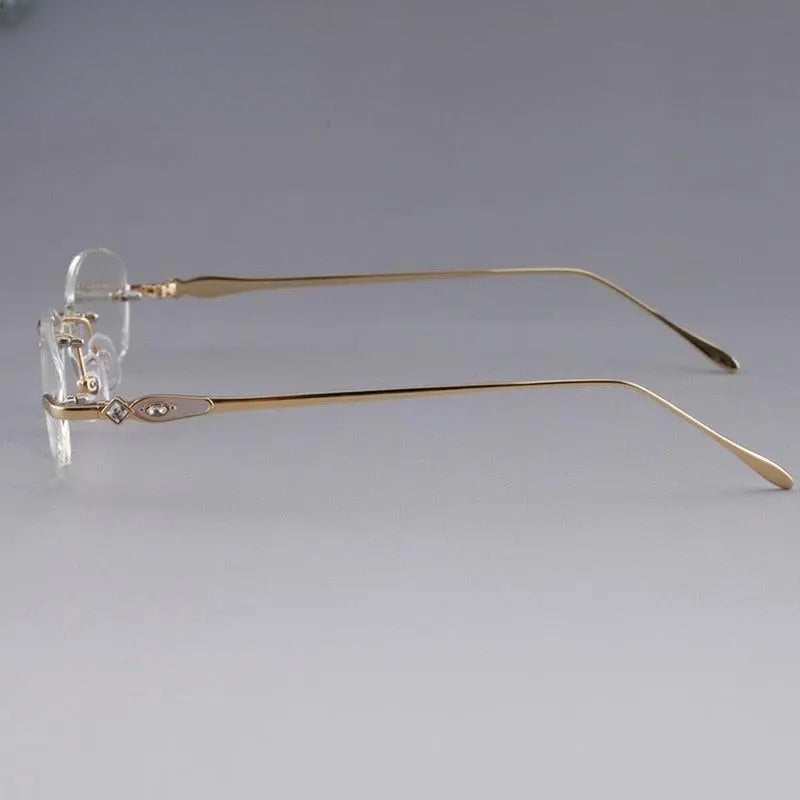 Women's Rimless Titanium Prescription Glasses 8037 — view 2 | Rx Spectacle