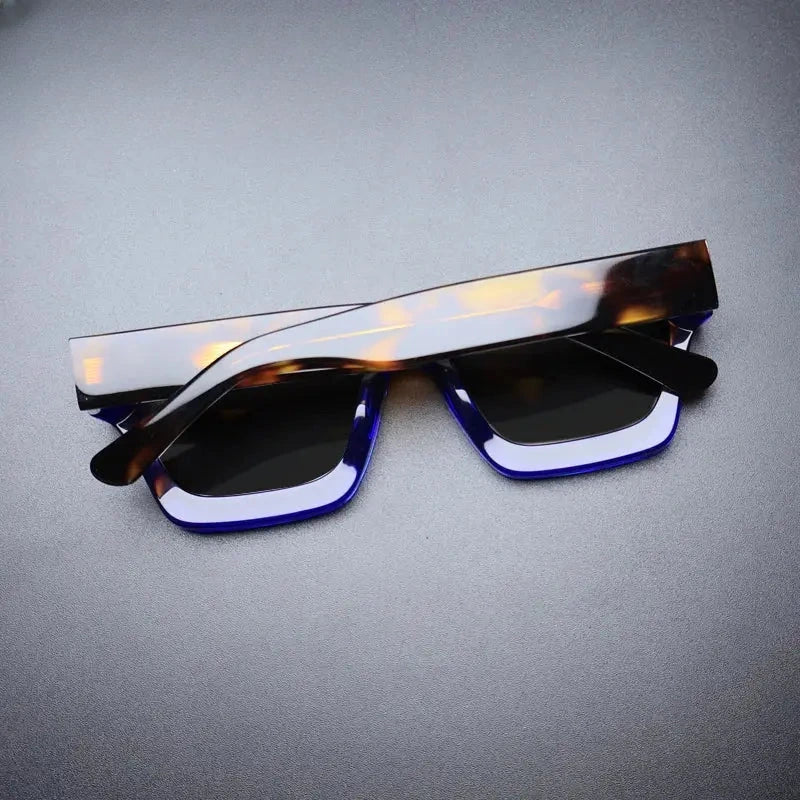 Unisex Square Full Rim Acetate Prescription Glasses Mo19 — view 4 | Rx Spectacle