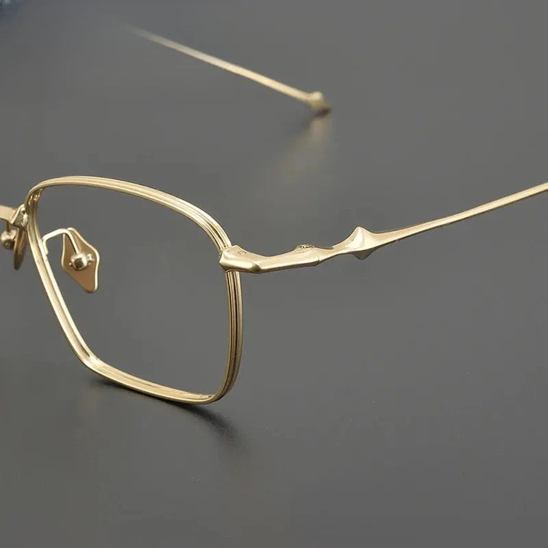 Unisex Square Full Rim Titanium Prescription Glasses Gxyj1494 — view 4 | Rx Spectacle