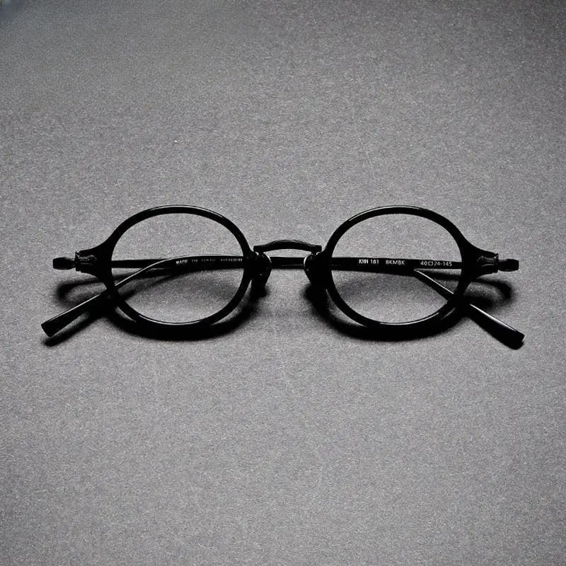 Unisex Round Full Rim Titanium Prescription Glasses Gxyj969 — view 6 | Rx Spectacle