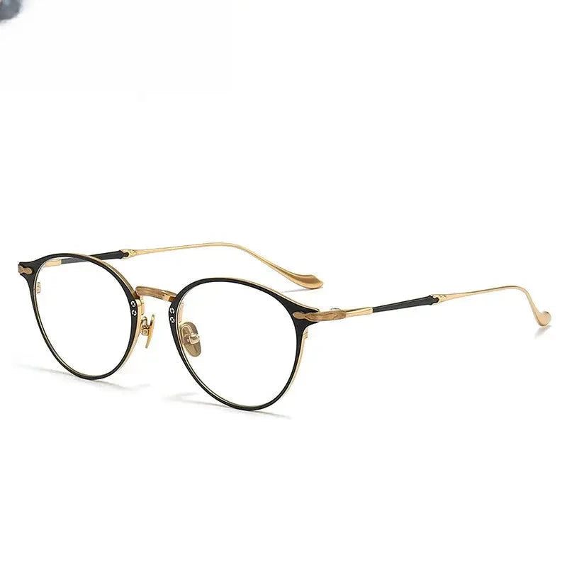 Women's Round Full Rim Titanium Prescription Glasses 883112 — view 6 | Rx Spectacle