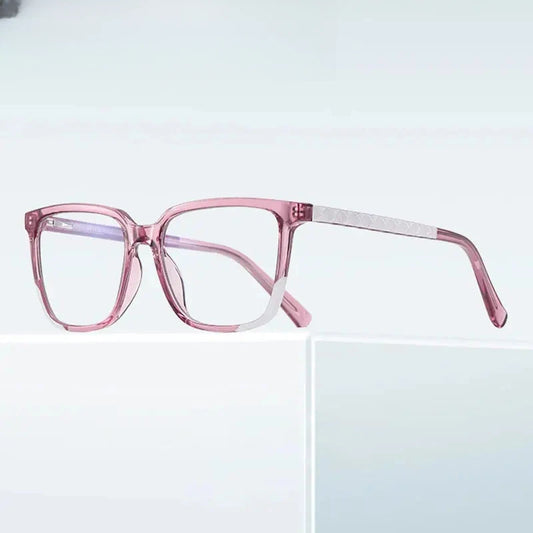 Women's Square Full Rim Titanium Prescription Glasses 213544 — view 1 | Rx Spectacle